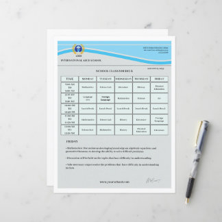 Plantilla de Horario Escolar Editable | Clase Sema
