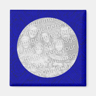 Plantilla de imán fotográfico azul