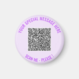 Plantilla de imán personalizada con código QR y te
