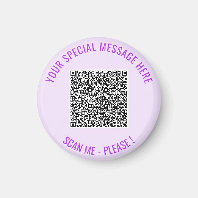Plantilla de imán personalizada con código QR y te (Frente)