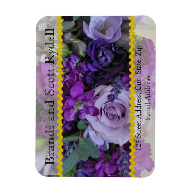 Plantilla de imán personalizada de Wedding Favor (Vertical)