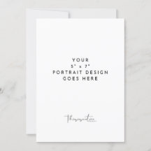 Plantilla de impresión de tarjeta de retrato verti