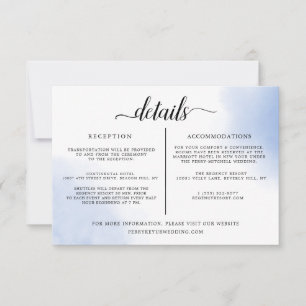 Plantilla de información de detalles de Boda minim