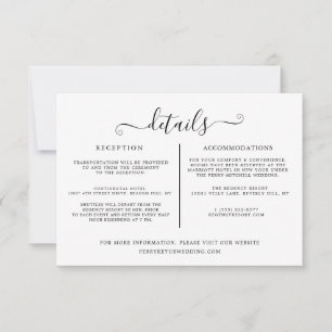 Plantilla de información de detalles de la boda