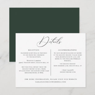 Plantilla de información de detalles del boda