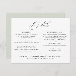 Plantilla de información de detalles del boda