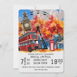 PLANTILLA de invitación a acuarela de Nueva Inglat