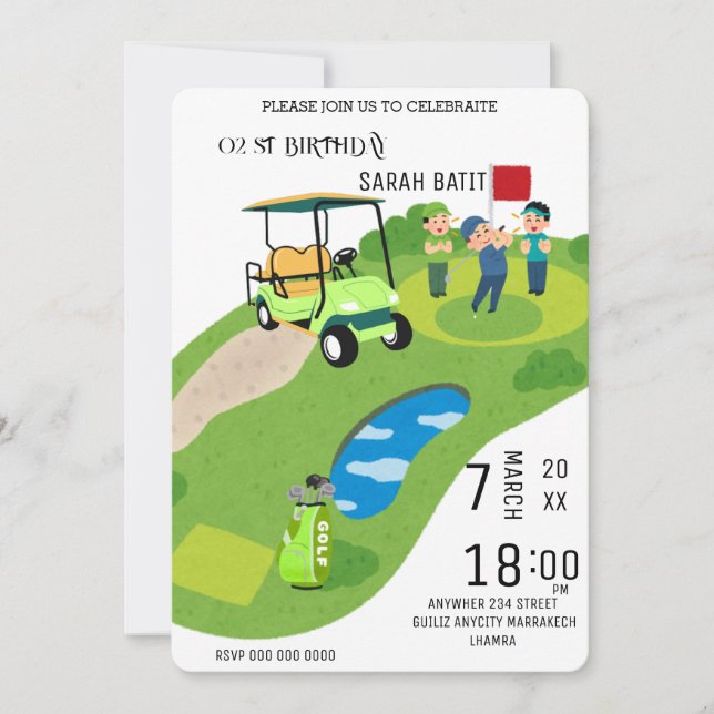 PLANTILLA de invitación a acuarela de Nueva Inglat (Anverso)