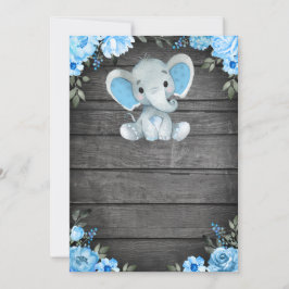 plantilla de invitación a Baby Shower para elefant
