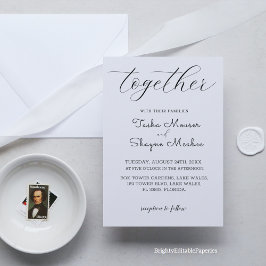 Plantilla de invitación a bodas Minimalistas suave