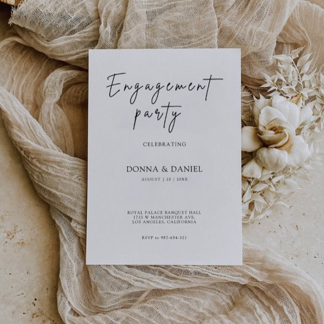 Plantilla de invitación a Bodas modernos (Modern Wedding Engagement Invitation Template)