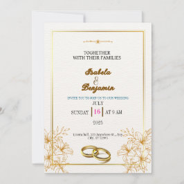 Plantilla de invitación a bodas rústicas