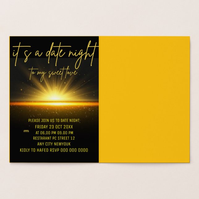 Plantilla de invitación a cena | Cumpleaños editab (Interior)