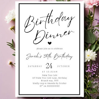 Plantilla de Invitación a Cena de Noche Adultos Ne