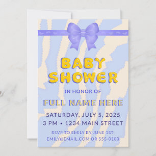 Plantilla de invitación a ducha de bebé de dos car
