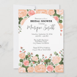 Plantilla de invitación a ducha de novia floral