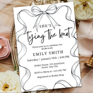 Plantilla de invitación a ducha de novia minimalis