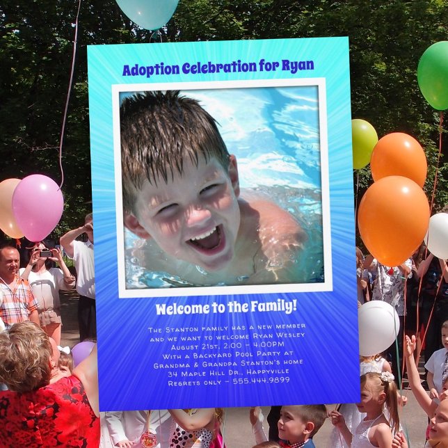 Plantilla de invitación a Fiesta de adopción de ni (Subido por el creador)