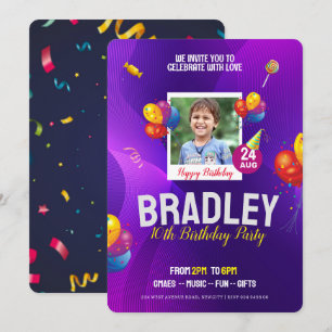 Plantilla de invitación a fiesta de celebración de