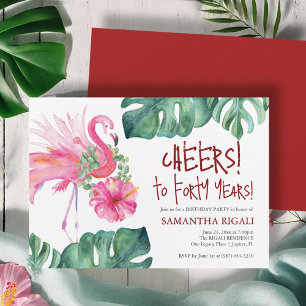 Plantilla de Invitación a Fiesta de Cumpleaños 40 