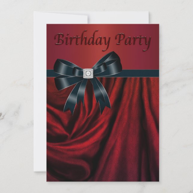 Plantilla de invitación a fiesta de cumpleaños de  (Anverso)