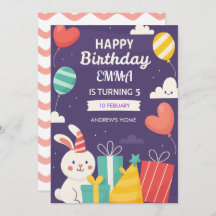 Plantilla de invitación a fiesta de cumpleaños de