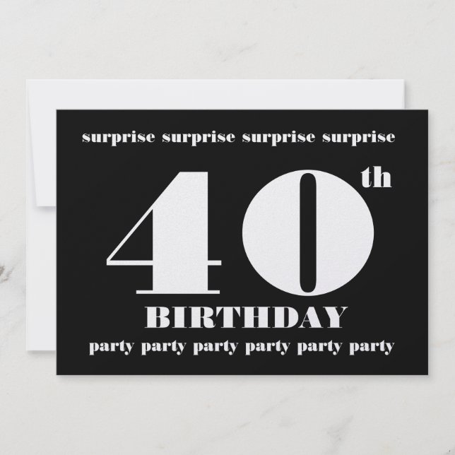 Plantilla de invitación a fiesta de cumpleaños núm (Anverso)