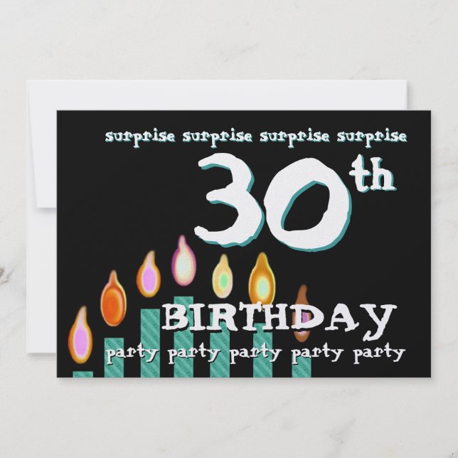 Plantilla de invitación a fiesta de cumpleaños núm (Anverso)