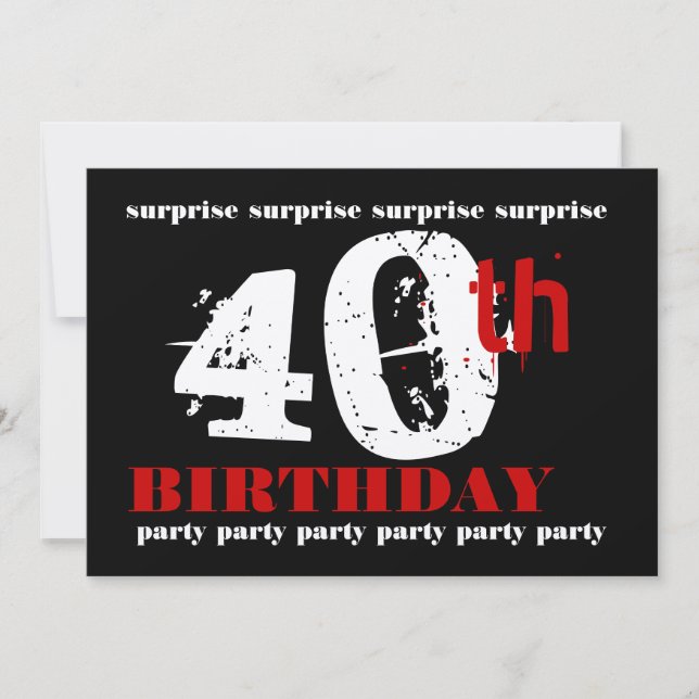 Plantilla de invitación a fiesta de cumpleaños núm (Anverso)