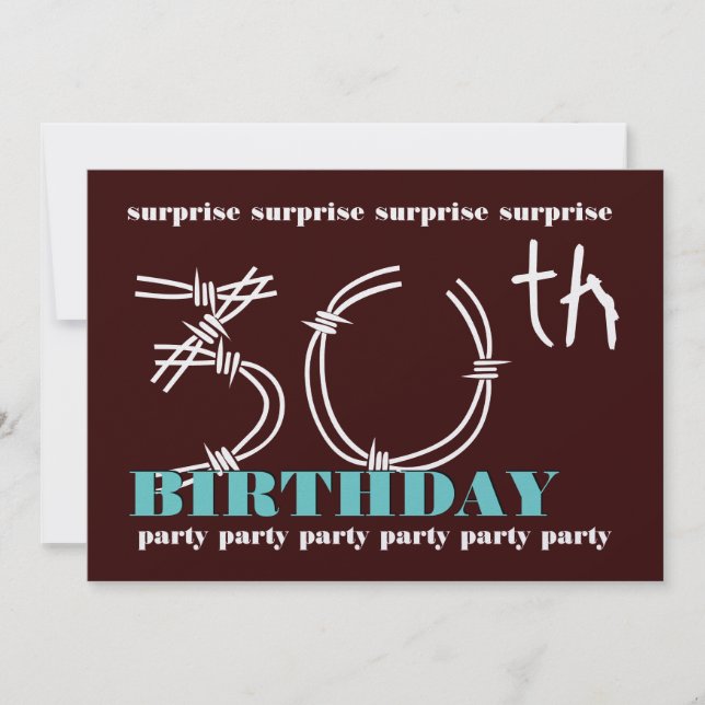 Plantilla de invitación a fiesta de cumpleaños núm (Anverso)