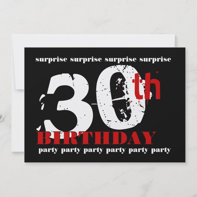 Plantilla de invitación a fiesta de cumpleaños núm (Anverso)