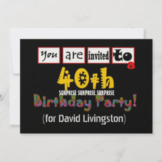 Plantilla de invitación a fiesta de cumpleaños núm