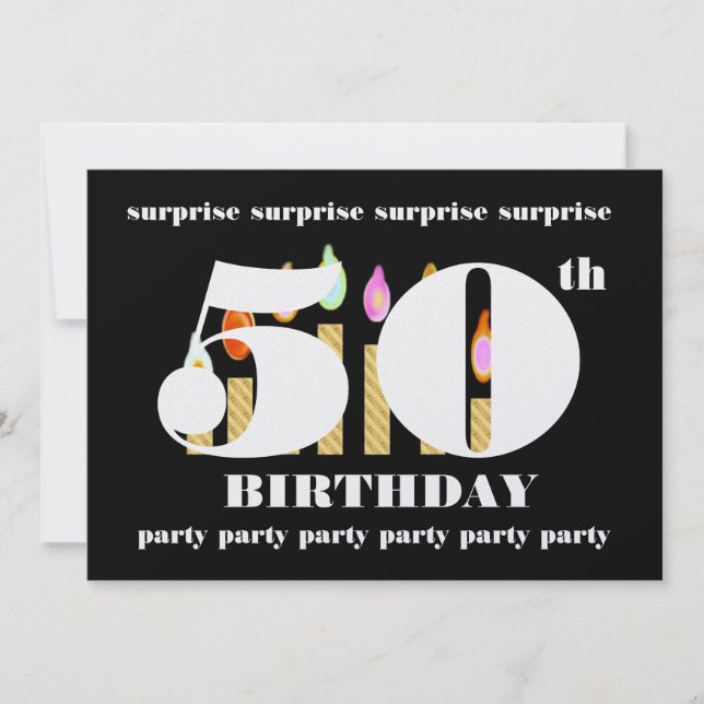 Plantilla de invitación a fiesta de cumpleaños núm (Anverso)