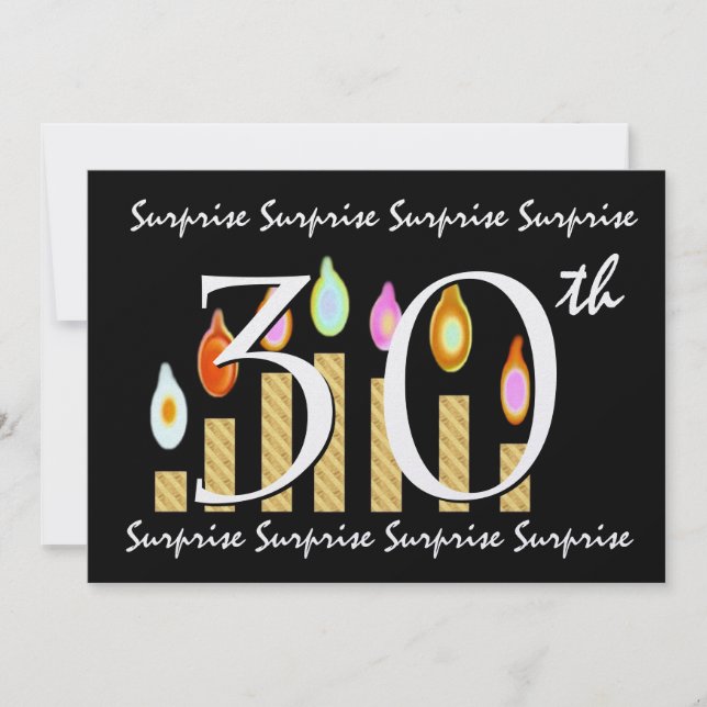 Plantilla de invitación a fiesta de cumpleaños núm (Anverso)