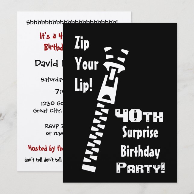 Plantilla de invitación a fiesta de cumpleaños núm (Anverso / Reverso)