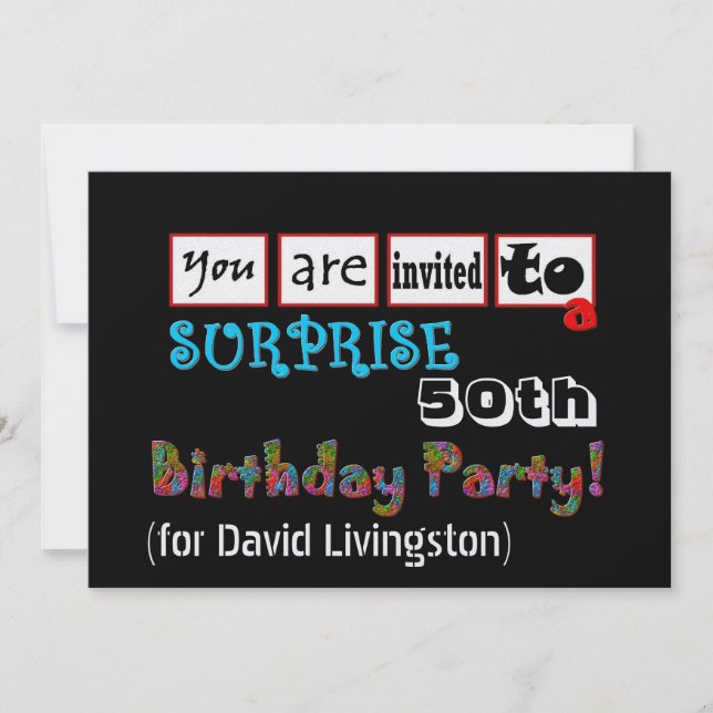 Plantilla de invitación a fiesta de cumpleaños núm (Anverso)