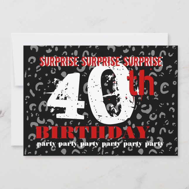 Plantilla de invitación a fiesta de cumpleaños núm (Anverso)
