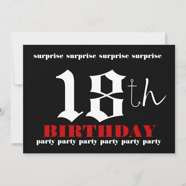 Plantilla de invitación a fiesta de cumpleaños núm (Anverso)
