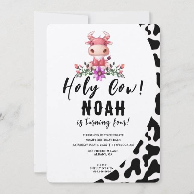 Plantilla de invitación a fiesta de cumpleaños par (Anverso)