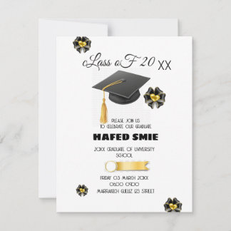 Plantilla de invitación a fiesta de graduación edi