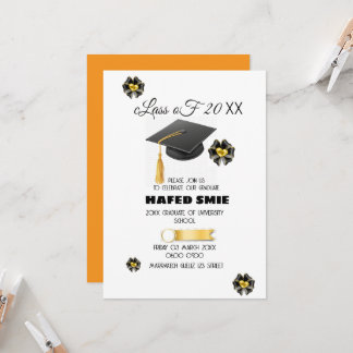 Plantilla de invitación a fiesta de graduación edi