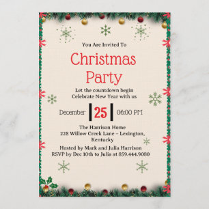 Plantilla de Invitación a Fiesta de Navidad Modern