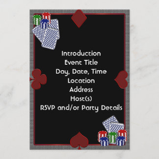 Plantilla de invitación a fiesta de póquer
