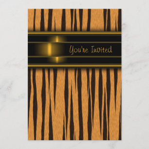 Plantilla de invitación a fiesta de Tigre
