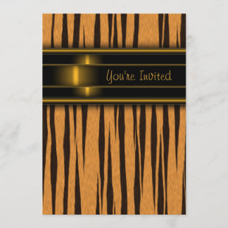Plantilla de invitación a fiesta de Tigre