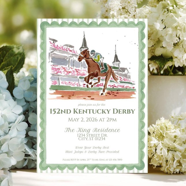 Plantilla de invitación a fiesta del Derby de Kent (Subido por el creador)