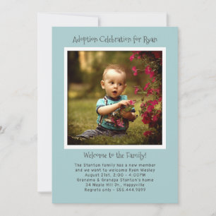 Plantilla de invitación a Fiesta para adopción de 