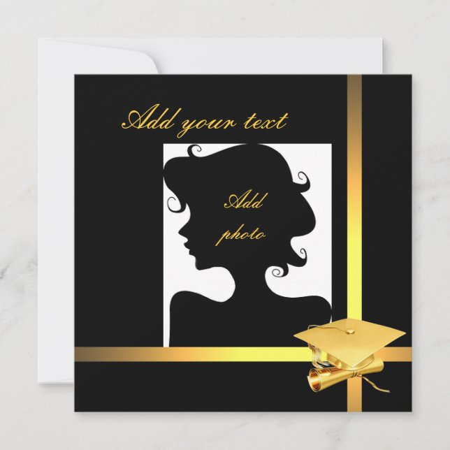 Plantilla de invitación a graduación (Anverso)