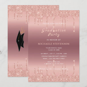 Plantilla de invitación a graduación de Purpurina