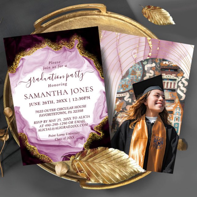 Plantilla de invitación a graduación de Rosas mode (Subido por el creador)